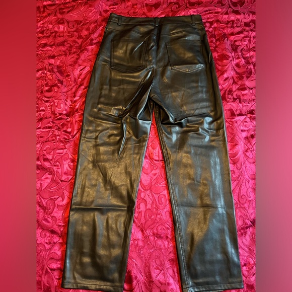 Dynamite Gisele Faux Leather Straight Leg Pants - Picture 3 of 5